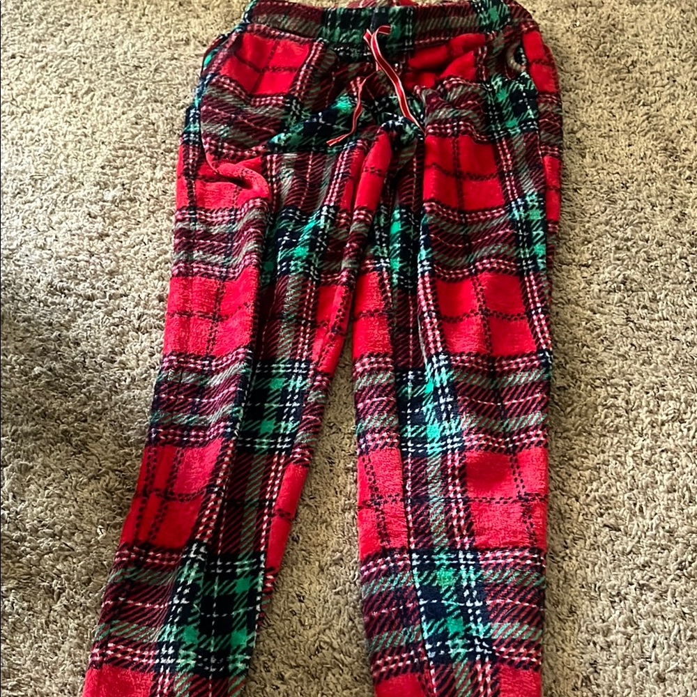 Plaid Red and Green Pajama Pants